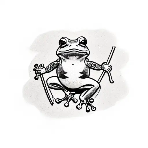 frog samurai  tattoo design idea