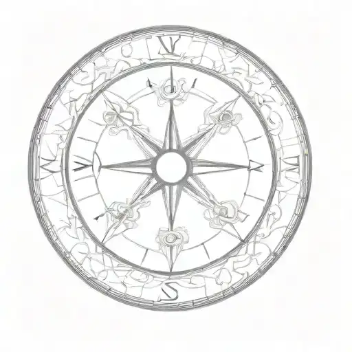 a viking compass tattoo design idea