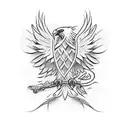 Albanian eagle tattoo design idea
