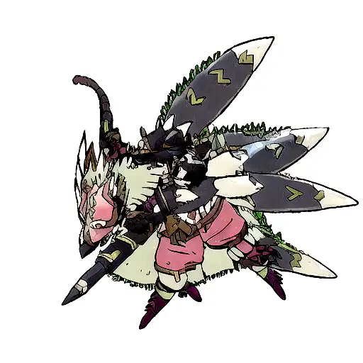 monster hunter insect glaive with kinsect tattoo design idea