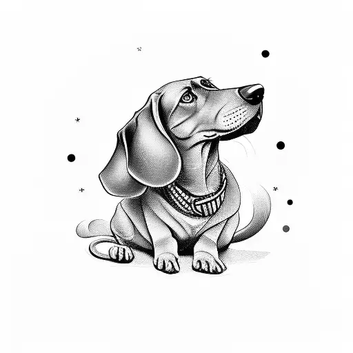 A psychology-themed tattoo featuring dachshunds tattoo design idea