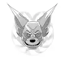 Design a blackwork tattoo combining symbols related to your occupation with iconic imagery from Five Nights at Freddy's tattoo design idea