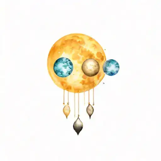 moon phases tattoo design idea