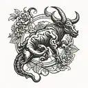 Taurus killing scorpio zodiac tattoo tattoo design idea