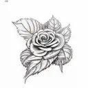 basil leaves and stem alone tattoo design idea