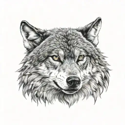 wolf more eagle tattoo design idea