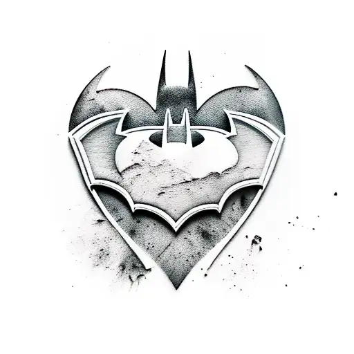 Batman logo with bats tattoo design idea