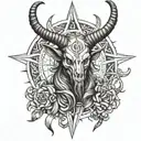 Baphomet tattoo design idea