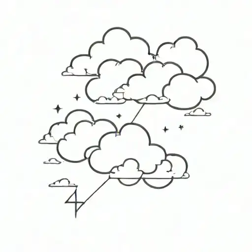 daydreamer clouds simple personal groth tattoo design idea