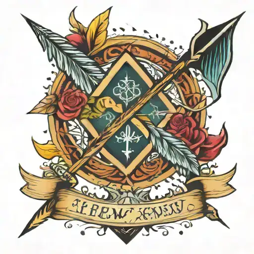  arrow with genesis 27:3 tattoo design idea
