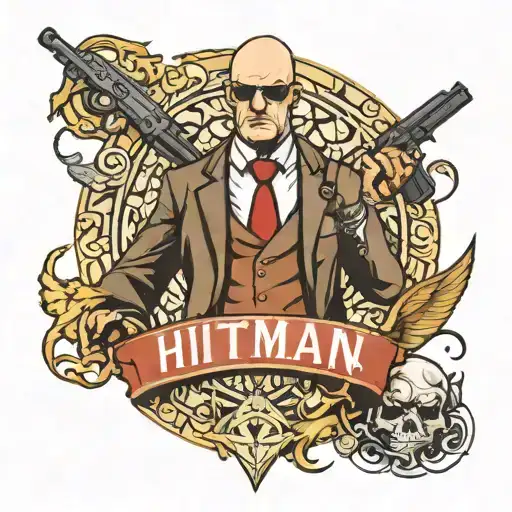 hitman tattoo design idea
