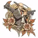 hitman tattoo design idea