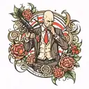 hitman tattoo design idea