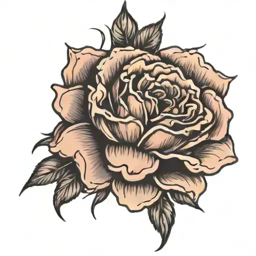 primrose carnation rose fine line tattoo tattoo design idea