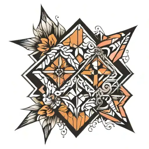 overlapping rhombuses tattoo design idea