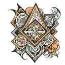 overlapping rhombuses tattoo design idea