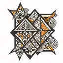 overlapping rhombuses tattoo design idea