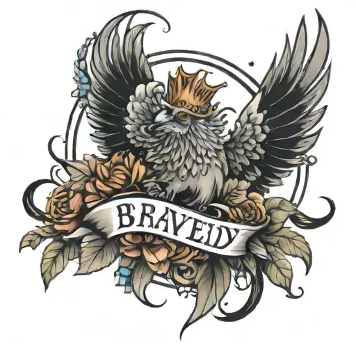 Move forward bravely tattoo design idea