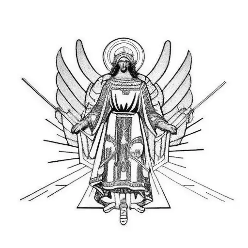 St. Uriel Archangel tattoo design idea