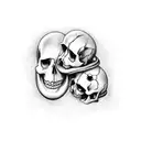 kurt cobain and skulls tattoo design idea