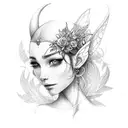 fairy tattoo design idea