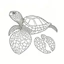 sea turtle tattoo design idea