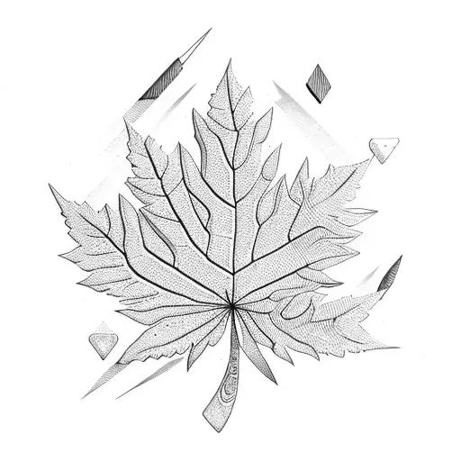 Pot Leaf tattoo design idea