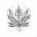 Pot Leaf tattoo design idea