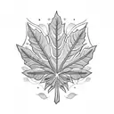 Pot Leaf tattoo design idea