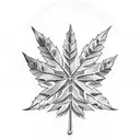 Pot Leaf tattoo design idea
