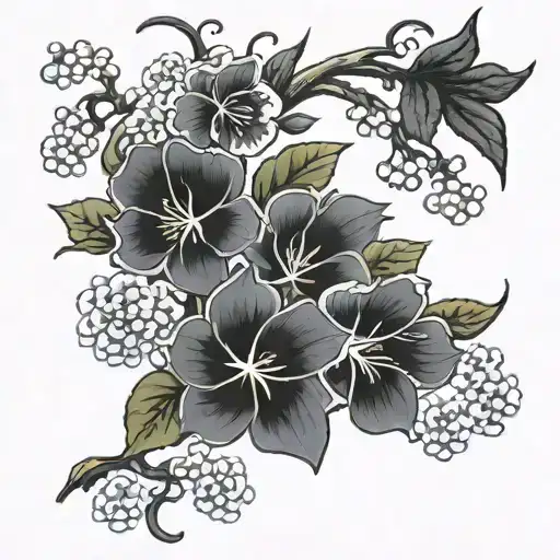 fiori  e filo spinatoche girano intorno al braccio  tattoo design idea