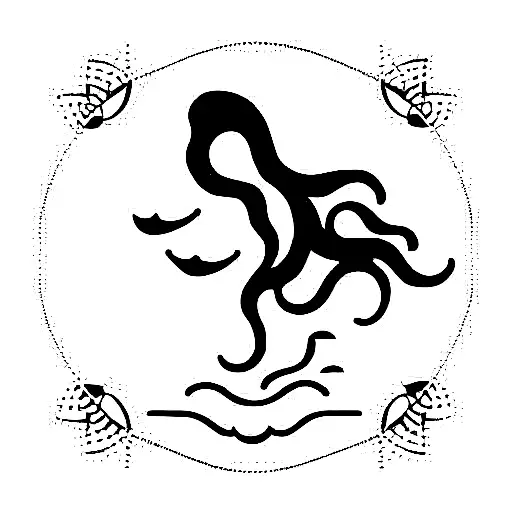 aquarius sister tattoo design idea