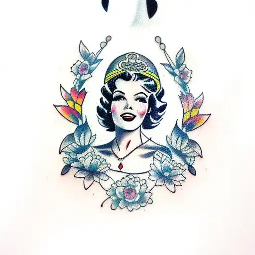 female, 1940s gypsy  tattoo design idea