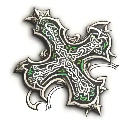 serbia orthodox cross tattoo design idea