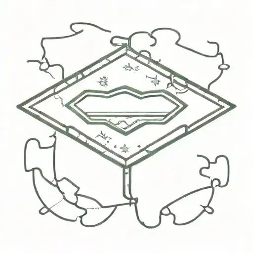 Brazil flag puzzle pieces tattoo design idea