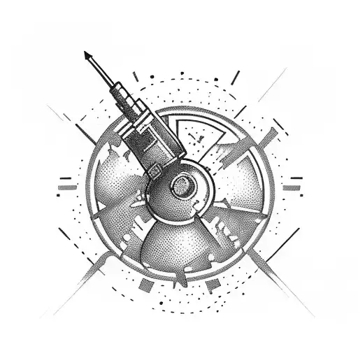 bombs, missiles, land mines, grenades,  tattoo design idea