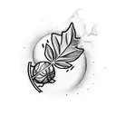 A basketball player dunking a weed leaf into a pot of boiling water tattoo design idea