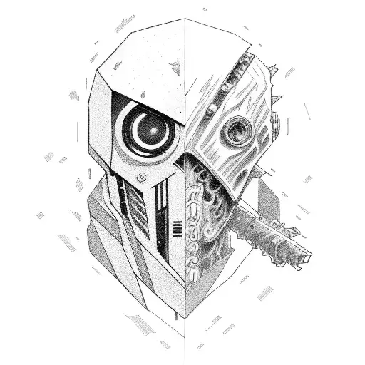 Cyberpunk, Chainsaw Man, Attack on titan, Naruto tattoo design idea