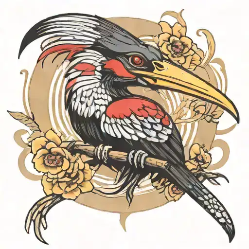 hornbill Japanese style tattoo design tattoo design idea