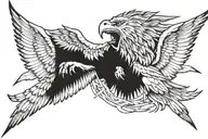 roaring lion head, howling wolf, eagle with wings spread open, Full back tattoo design tattoo design idea