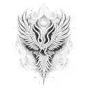 abstract phoenix tattoo design idea