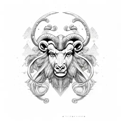 Aries universal stress tattoo design idea