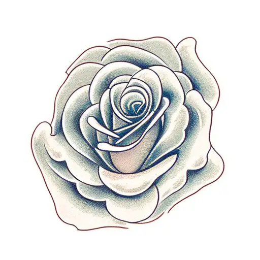 memorial rose tattoo design idea