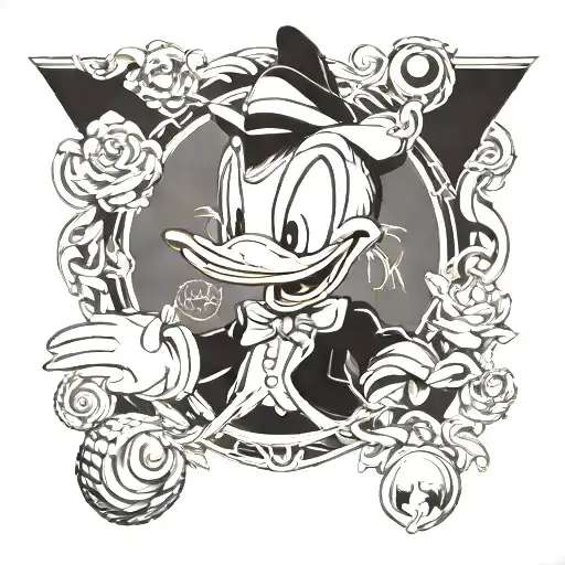 donald duck mony  tattoo design idea