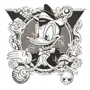 donald duck mony  tattoo design idea