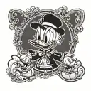 donald duck mony  tattoo design idea
