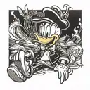 donald duck mony  tattoo design idea