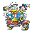 donald duck mony  tattoo design idea
