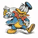 donald duck mony  tattoo design idea