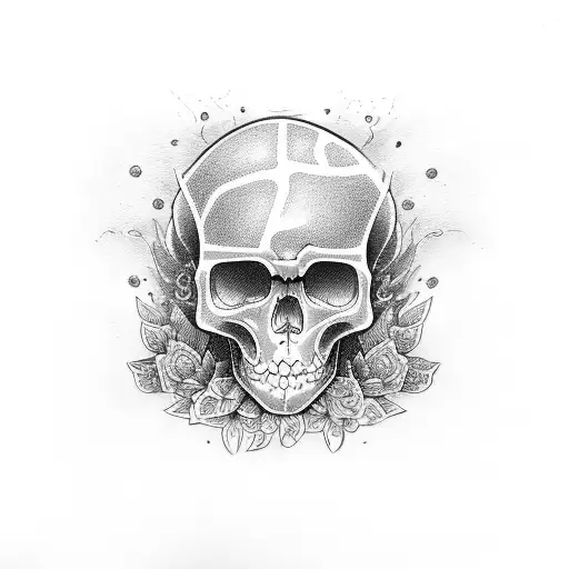 headstone tattoo design idea